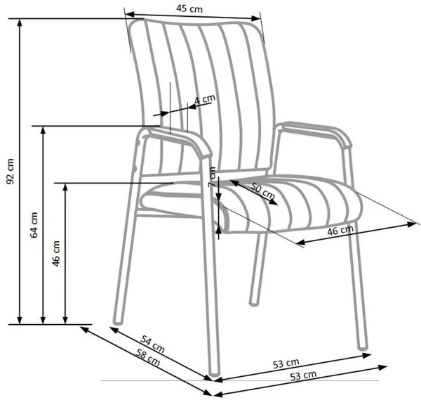 Sedia da pranzo KIVI 1 pz nera