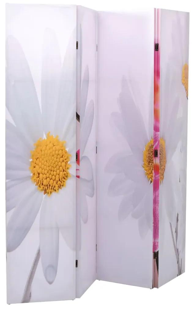 Paravento pieghevole 160x170cm con stampa fiore
