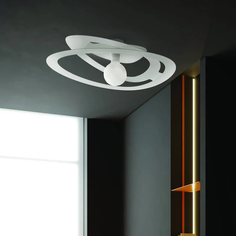 Plafoniera moderno Dilate Ø 40 cm bianco IP20, 1XE27