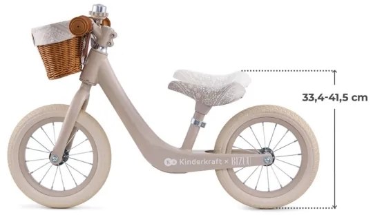 KINDERKRAFT - Bicicletta senza pedali RAPID 2 Dune Whisper Bizuu
