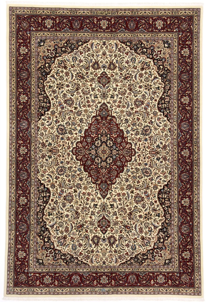 Isfahan Tappeto 170 x 250 (Iran) Annodato A Mano