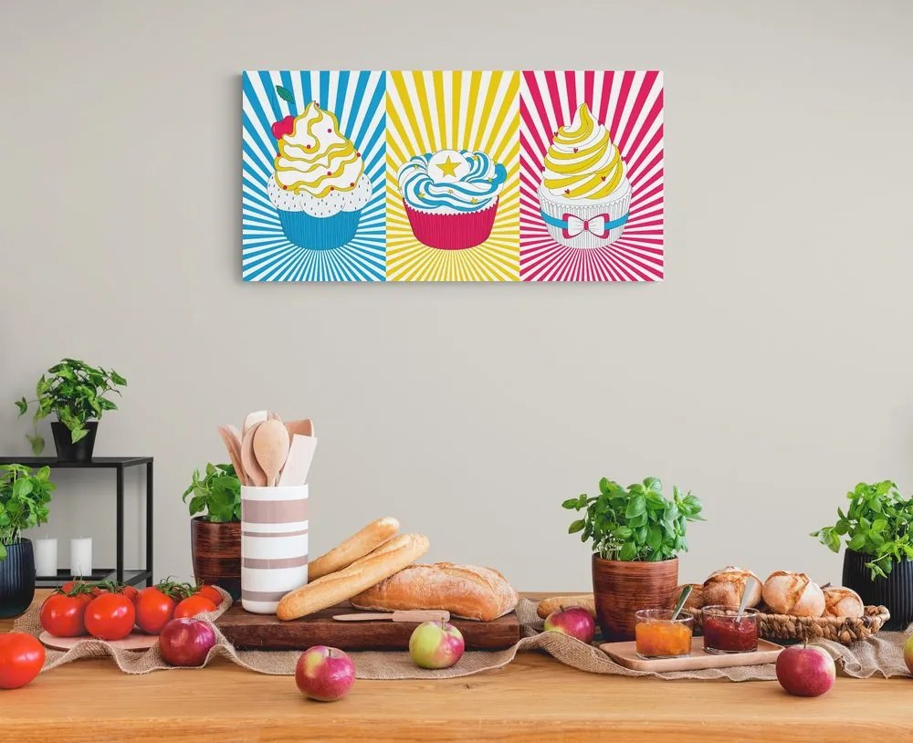 Stampa su tela – Cupcakes pop art