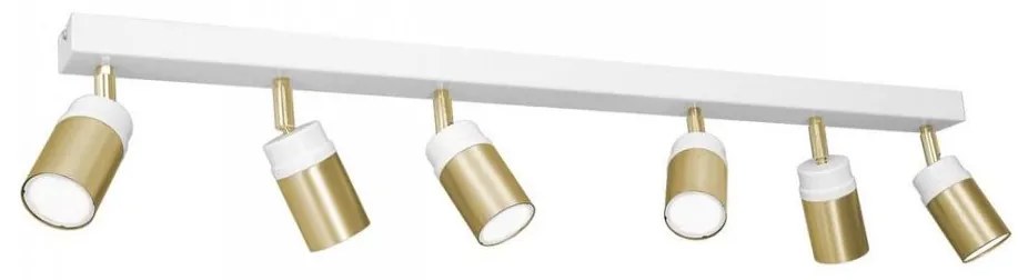 Faretto NEST 6xGU10/8W/230V bianco/ottone