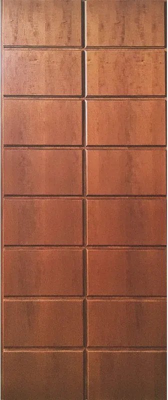 Pannello per porta d'ingresso Regent impiallacciato prodotto senza rivestimento noce L 91  x H 209.5 cm, Sp 18 mm