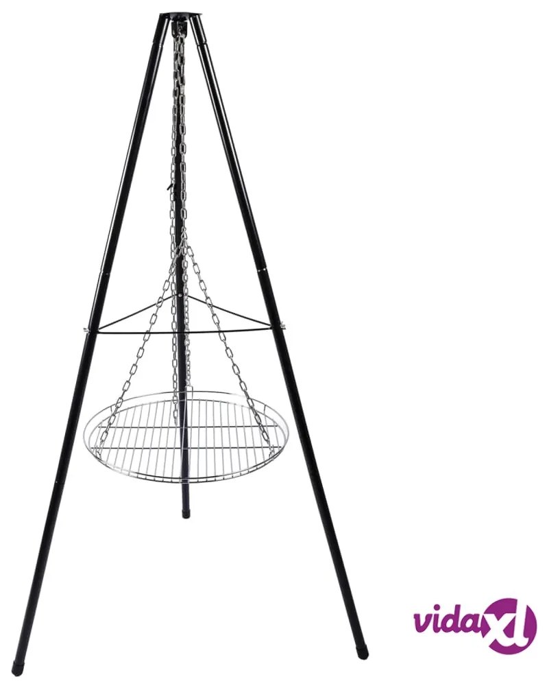 RedFire Griglia da Giardino con Treppiede e Braciere 50 cm Nera