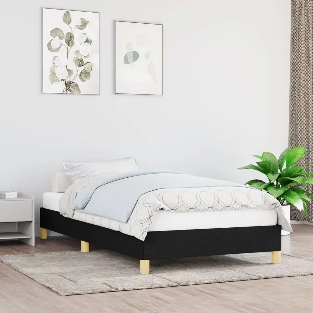 Giroletto Senza Materasso Nero 90x190 Cm İn Tessuto /