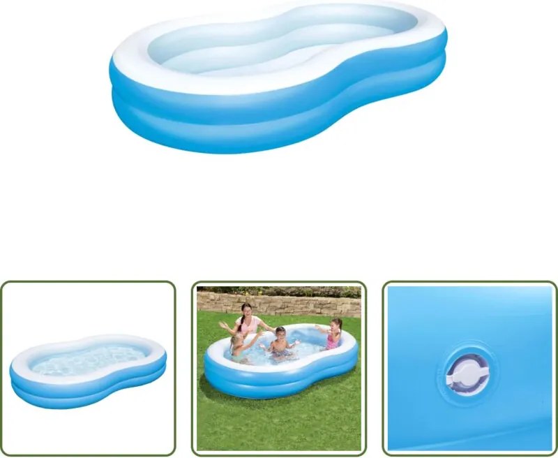 vidaXL Piscina per giardino - Bestway Piscina Famiglie Big Lagoon 262x157x46 cm