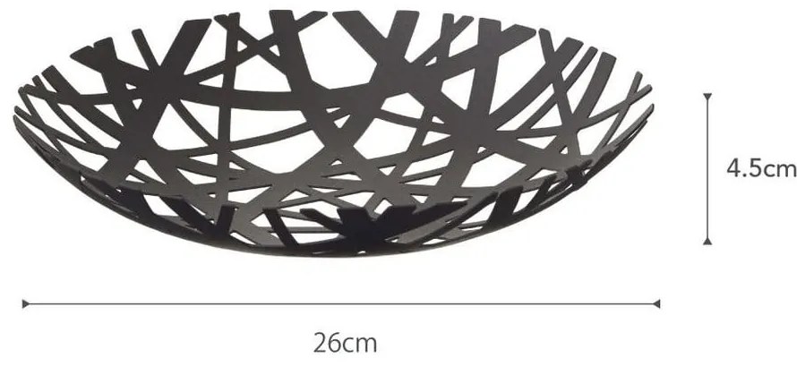 Fruttiera nera , ø 26 cm Tower - YAMAZAKI