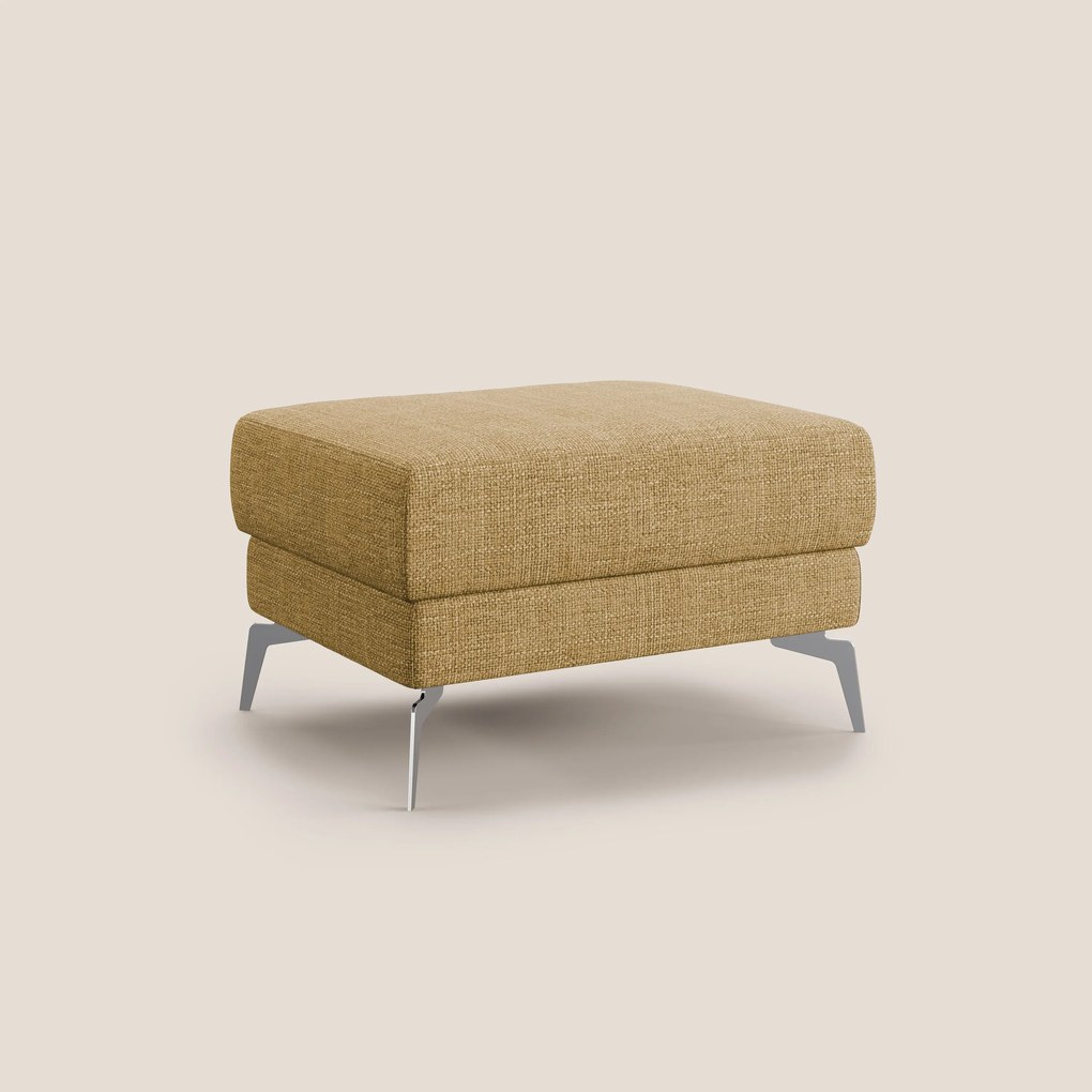 Star Pouf con piedini alti in tessuto impermeabile morbido intreccio T06