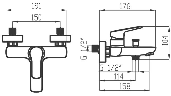 Novaservis - Set vasca con rubinetteria METALIA cromo lucido