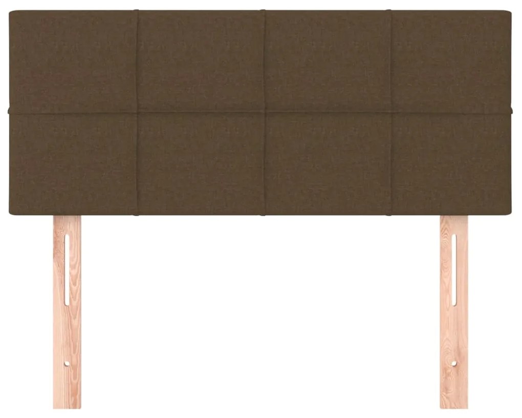 Testiera marrone scuro 100x5x78/88 cm in tessuto