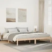 Letto Extra Lungo senza Materasso 200x210 cm in Legno di Pino 852412