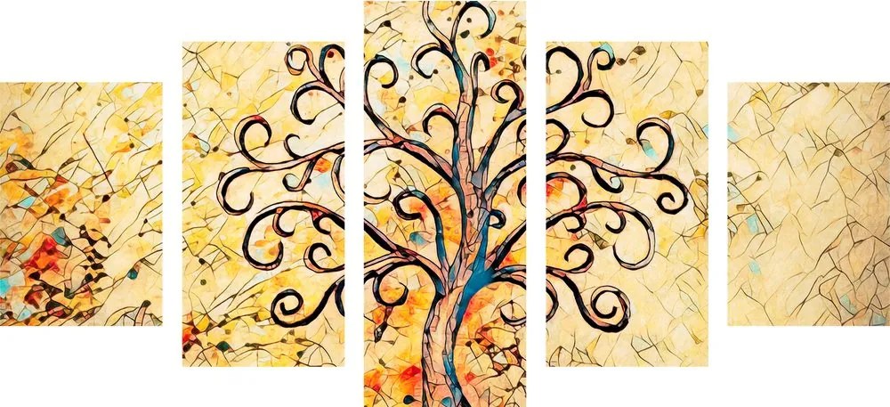 Quadri 5 pezzi – Simbolo dell'albero della vita