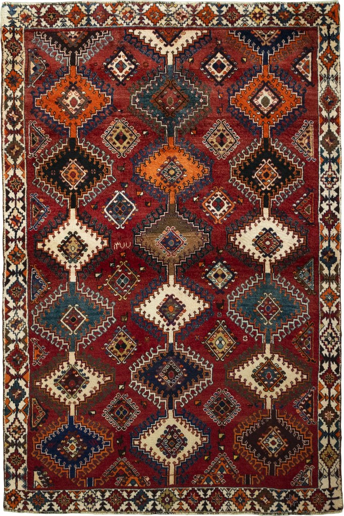 Gabbeh Tappeto 200 x 130 Rosso (Iran) Annodato A Mano