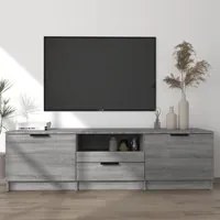 Mobile TV Grigio Sonoma 140x35x40 cm in Legno Ingegnerizzato cod mxl 18340