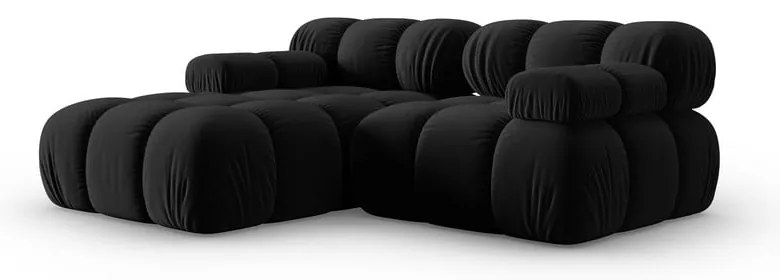 Divano angolare in velluto nero (angolo sinistro) Bellis - Micadoni Home
