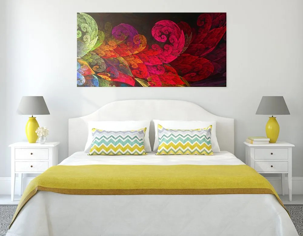 Quadro su tela – Foglie pastello astratte