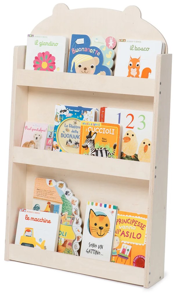 blumfeldt Dotty Natural - Libreria, montessoriana, multiplex, 60x95x13cm, casetta