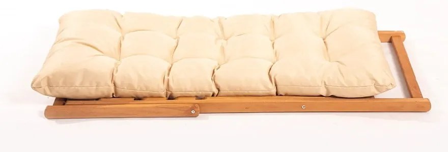 Sedia da giardino in legno color crema-naturale - Floriane Garden