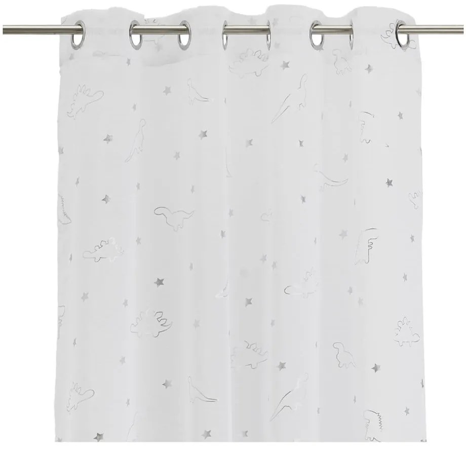 Tenda sottile bianca/argentata 140x260 cm Dinos – Casa Selección
