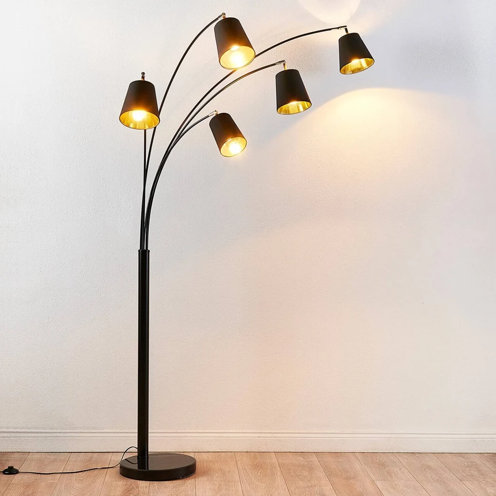 Lindby Felicia lampada terra luce lettura ruggine