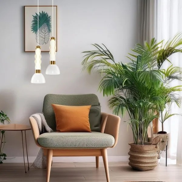 Lampadario LED a sospensione con filo LUCCO LED/13W/230V diametro 15 cm oro