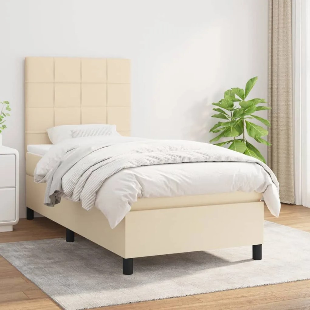 Giroletto A Molle Con Materasso Crema 90x200 Cm İntessuto /