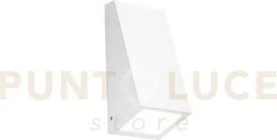 Applique popup bianca in metallo ip44 1 luce attacco e27 118x104x247mm