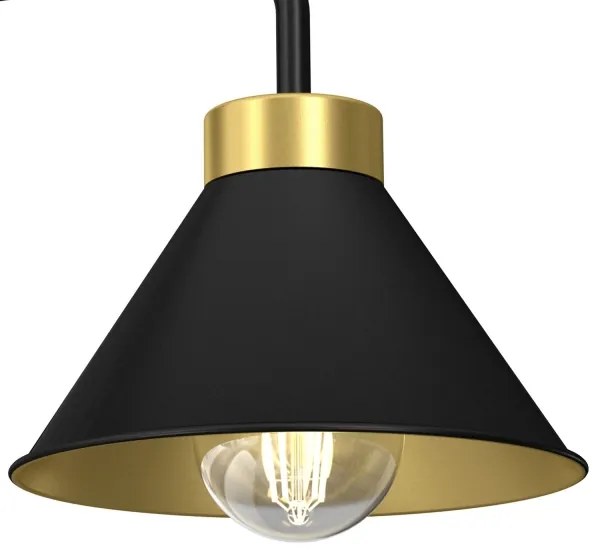 Lampada da parete DEMET 1xE27/60W/230V nero/oro