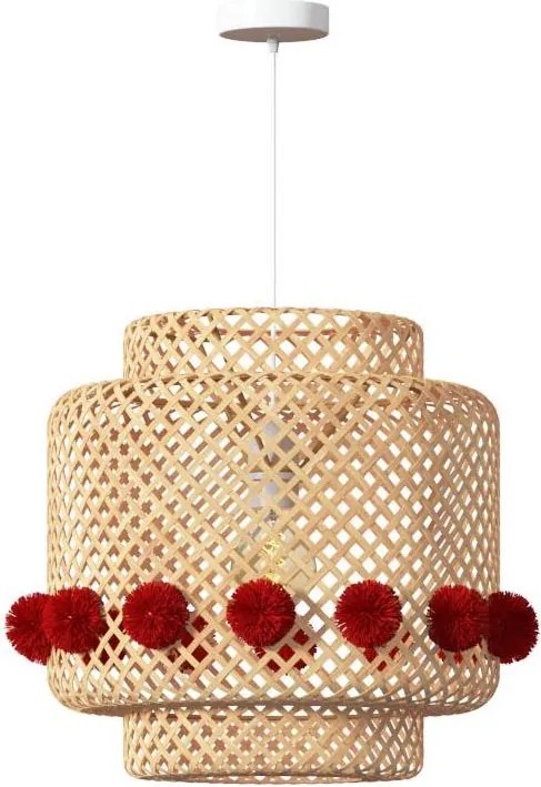 Atmosphera - Lampadario sospeso con cavo LIBY 1xE27/25W/230V bambù