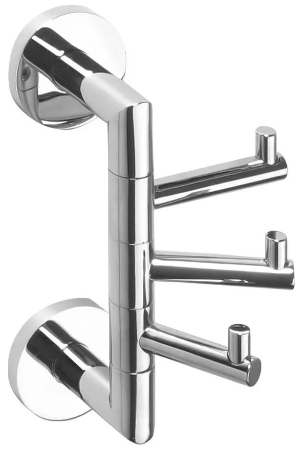 Porta asciugamani a parete in ottone argento lucido X-Round - Sapho