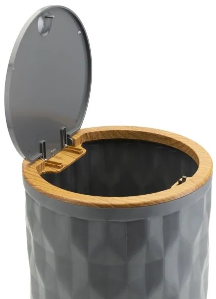 Set da bagno REINA 5 pz antracite/marrone