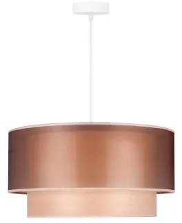Duolla - Lampadario a sospensione con filo WOOD BOHO 1xE27/15W/230V diametro 45 cm rame/beige
