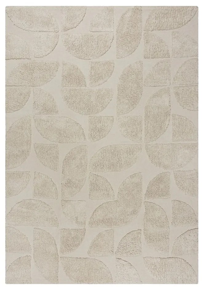 Tappeto in cotone intrecciato a mano color crema 120x170 cm Ada Arch Geo - Flair Rugs