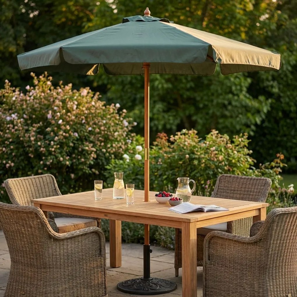 DOMINUS - ombrellone rotondo da giardino palo centrale in legno 3 m