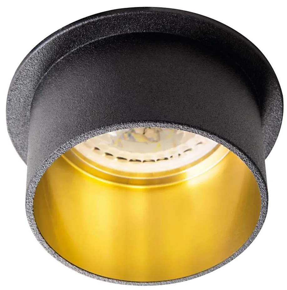 Kanlux 27322 - Lampada da incasso SPAG GU10/35W nero/oro