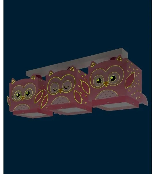 Dalber 64483 - Plafoniera per bambini LITTLE FRIENDS 3xE27/15W/230V