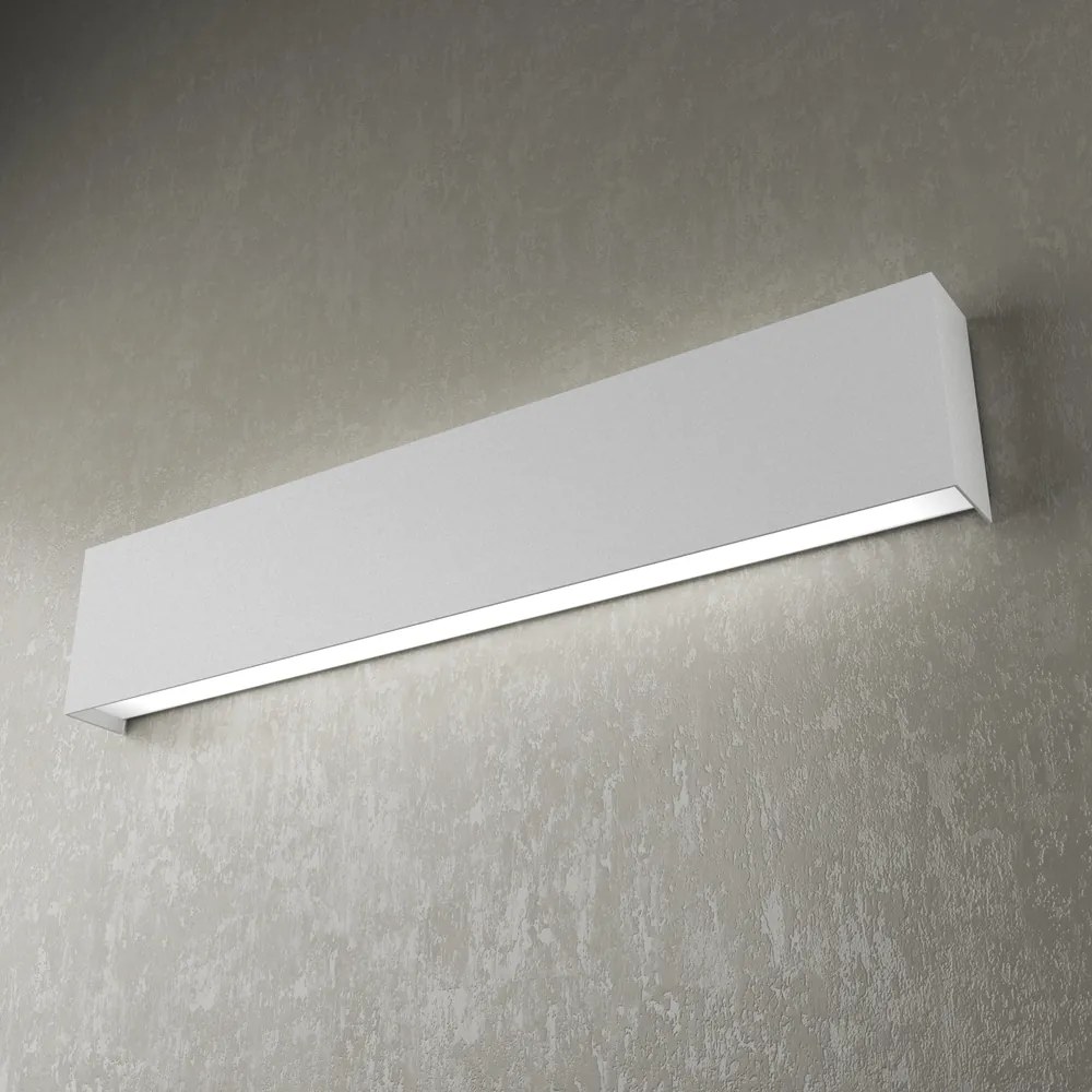 Applique Moderna Wally Metallo Grigio 2 Luci 2G11 60Cm