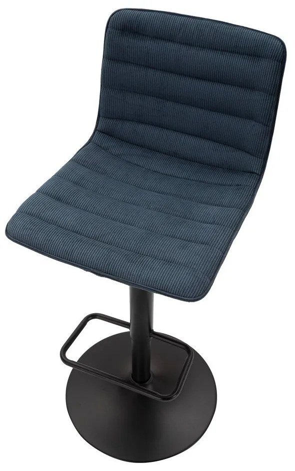 Sgabello da bar regolabile in altezza in nero petrolio (altezza seduta 61 cm) Malia - Mauro Ferretti