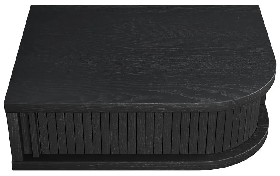 Comodino nero con effetto rovere Farsta – Woodman