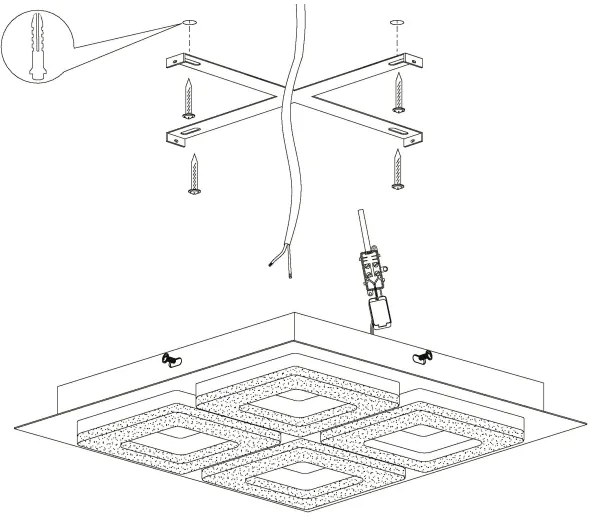 Eglo 99326 - Plafoniera LED FRADELO 4xLED/4W/230V