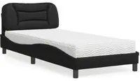 Letto con Materasso Nero 90x190 cm in Similpelle 3208689