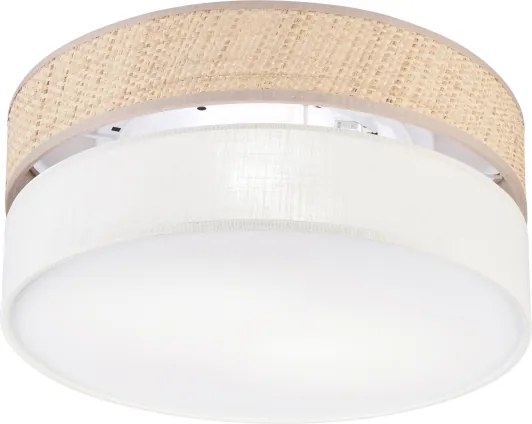 Plafoniera SIRJA DOUBLE BOHO 2xE14/15W/230V Ø 35 cm beige/crema