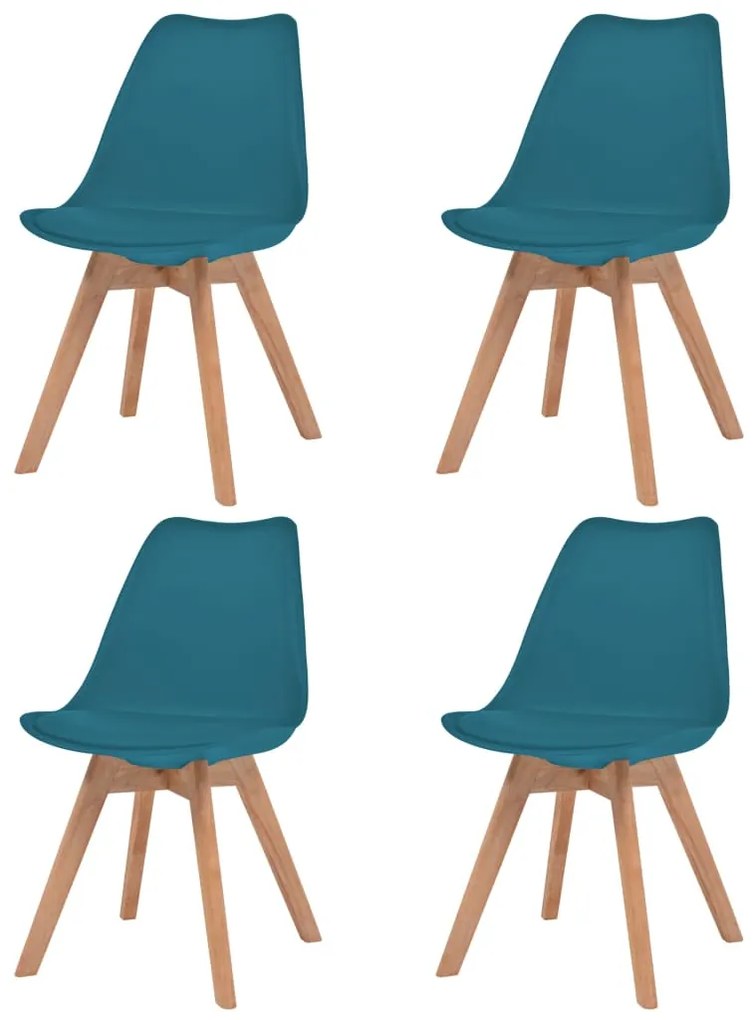 Sedie Da Pranzo 4 Pz Turchese İn Plastica /