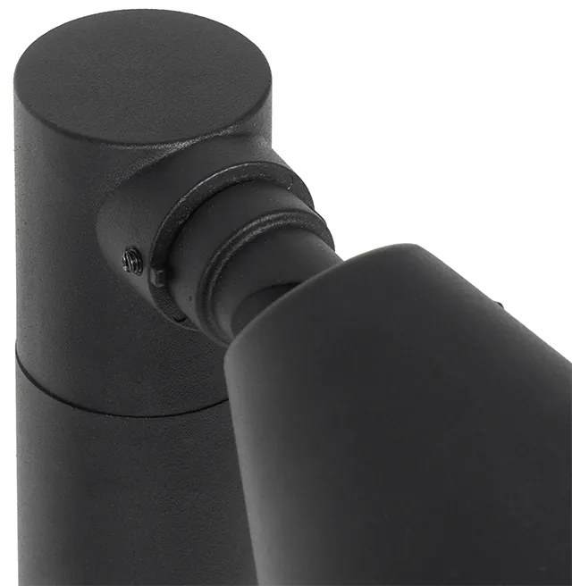 Paletto da esterno moderno nero 60 cm IP44 orientabile - Ciara