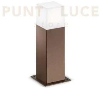 Ges421- paletto alluminio 1 luce attacco e27 colore ruggine h.30cm