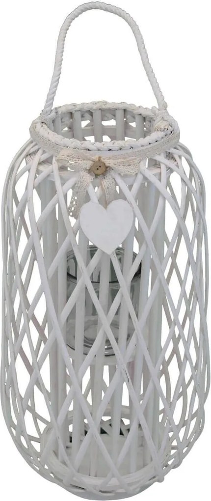 GENEVIEVE - lanterna in vimini tondo 18 x 66 cm