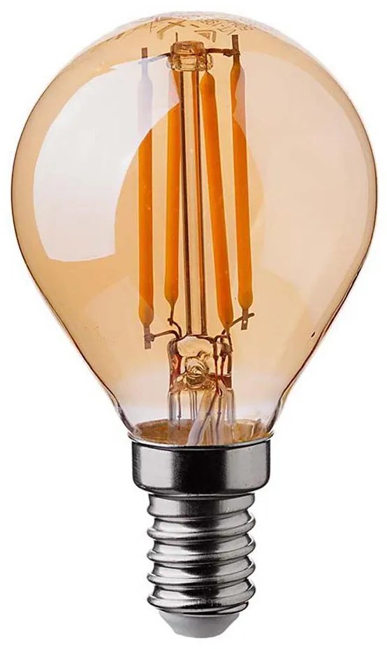 Lampadina LED FILAMENT AMBER P45 E14/4W/230V 2200K