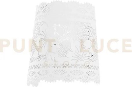 Applique a parete cluny bianca 1 luce attacco e14 20x10x20cm
