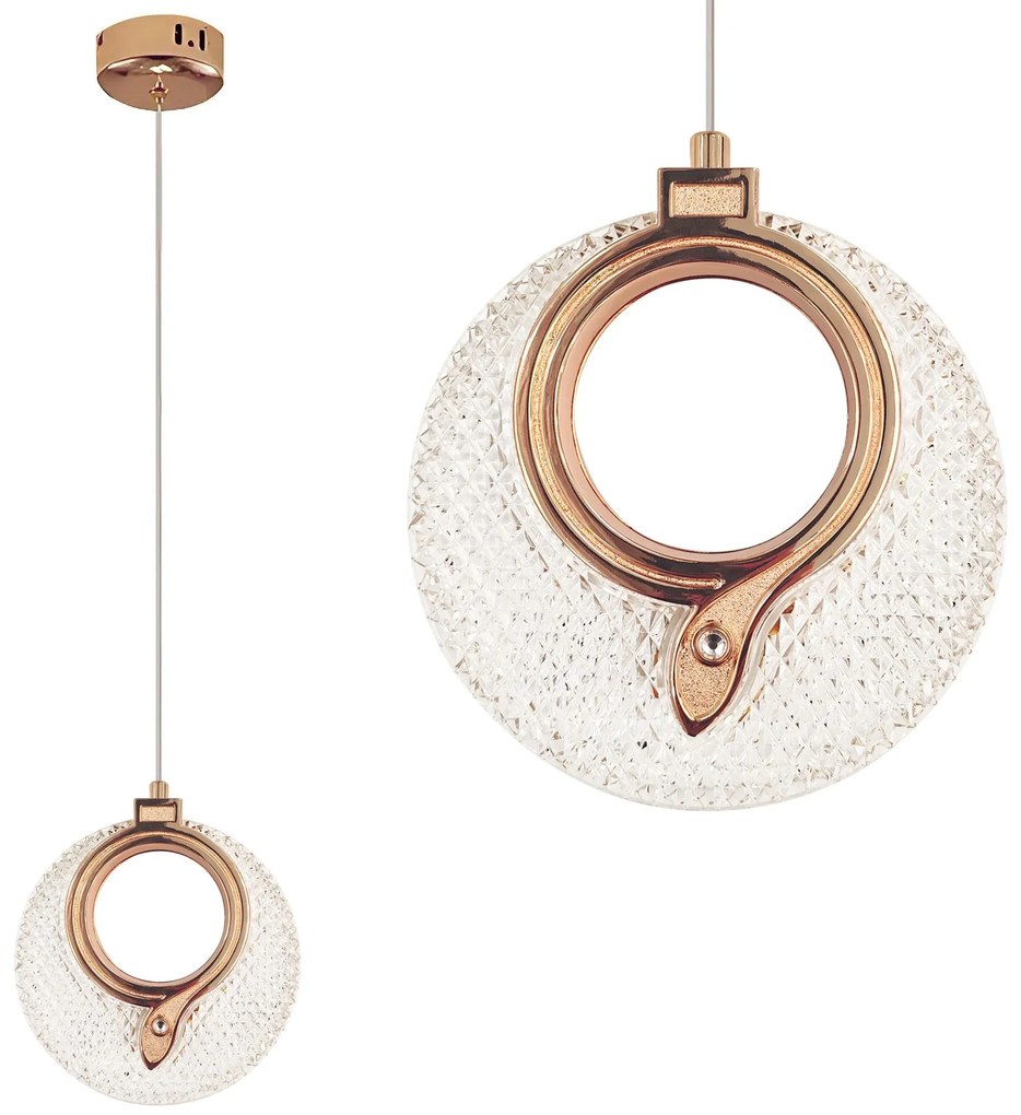 Lampadario a Sospensione in Cristallo LHJ110-1CP LIGHT ROSE GOLD